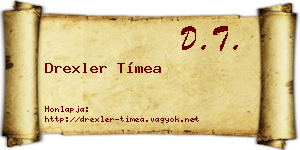 Drexler Tímea névjegykártya